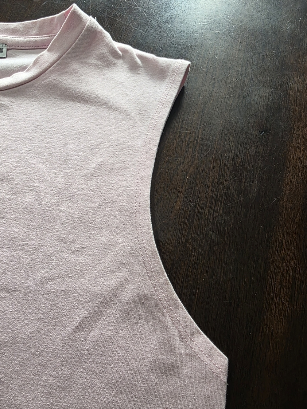 Zara Pale Pink Sleeveless Crop Tank - Picture 2 of 5
